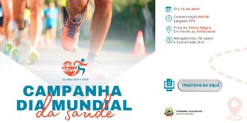 TCE-AM terá caminhada alusiva ao Dia Mundial da Saúde neste domingo, na Ponta Negra