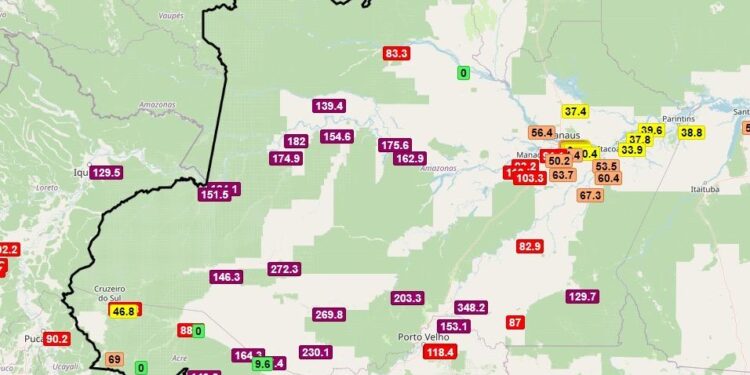 Mais de 20 municípios do Amazonas estão com qualidade do ar péssima ou ruim, diz plataforma