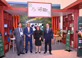 TCE-AM expõe inovações na fiscalização de contas públicas em stands durante Congresso Internacional